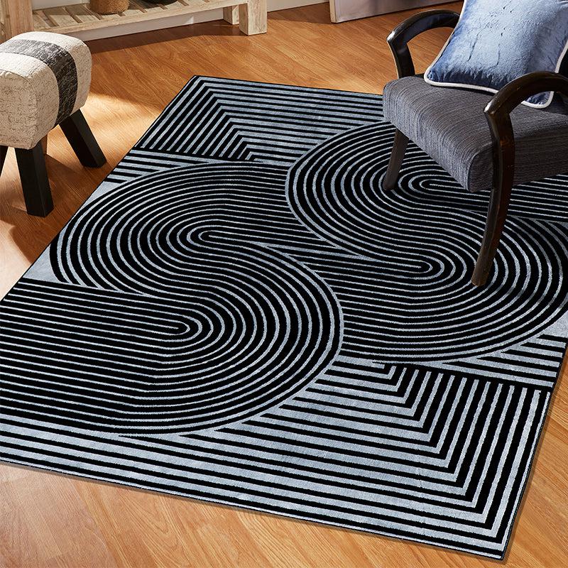 Buy Icaria Anti Skid Rug - Grey & Black Rugs from Vaaree