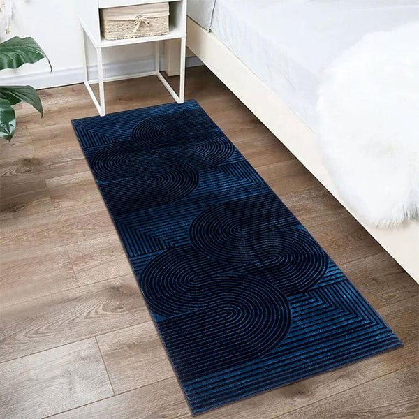 Runner Rug - Icaria Anti Skid Runner Rug - Navy Blue