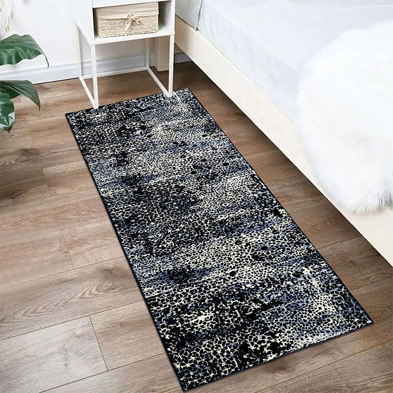 Buy Rieva Anti Skid Runner Rug - Black & Blue Runner Rug from Vaaree