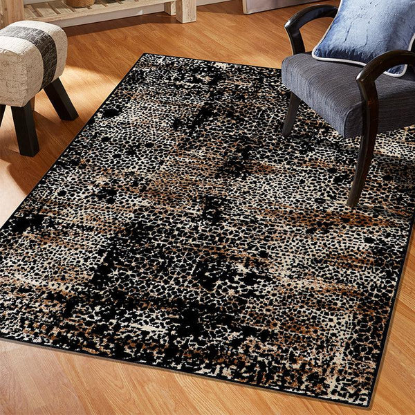 Buy Alda Anti Skid Rug - Black & Brown Rugs from Vaaree