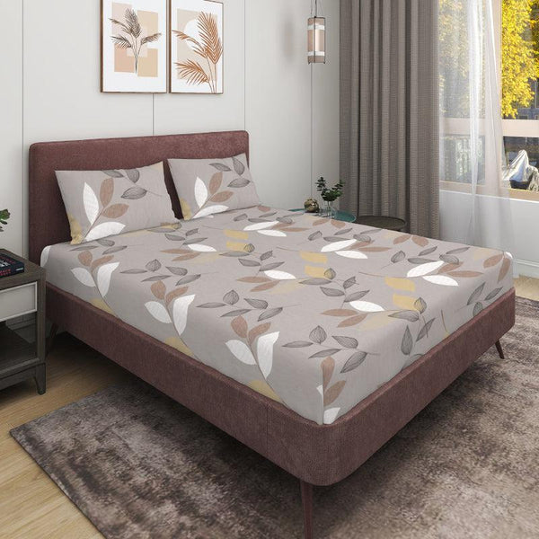 Buy Shrudo Floral Bedsheet - Brown Bedsheets from Vaaree