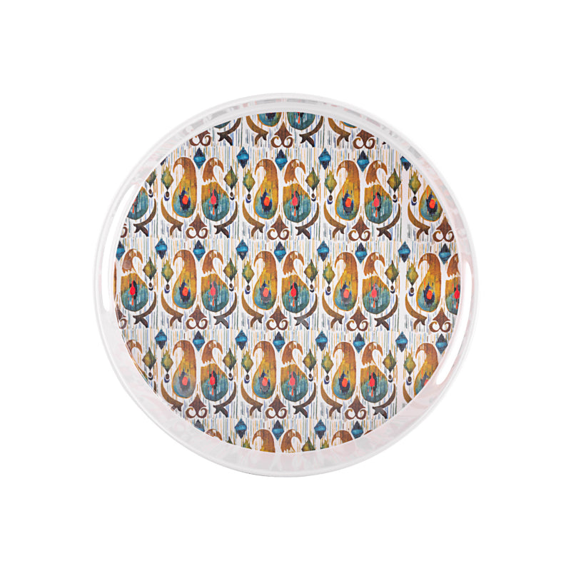 Buy Ethnic Bazaar Round Serving Tray Serving Tray from Vaaree