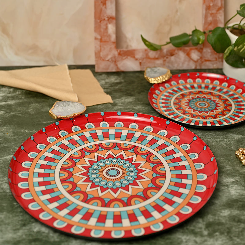 Platter - Ambuja Mandela Metal Platter - Set Of Two