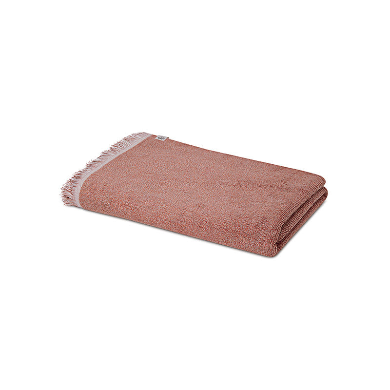 Buy Melange Terry Cotton Bath Towel - Pop Coral Bath Towels from Vaaree