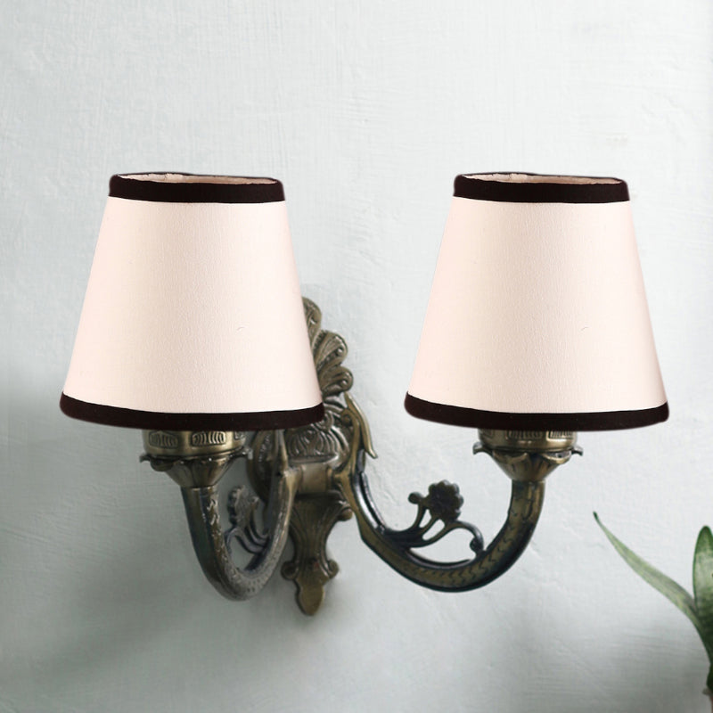 Wall Lamp - Vintage Conical Duo Wall Lamp - White & Black