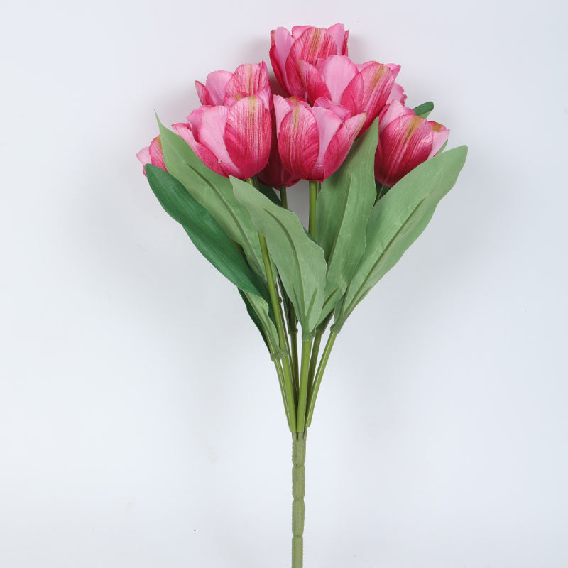 Buy Faux Wild Tulip Bunch (Dark Pink) - Set Of Three Artificial Flowers from Vaaree