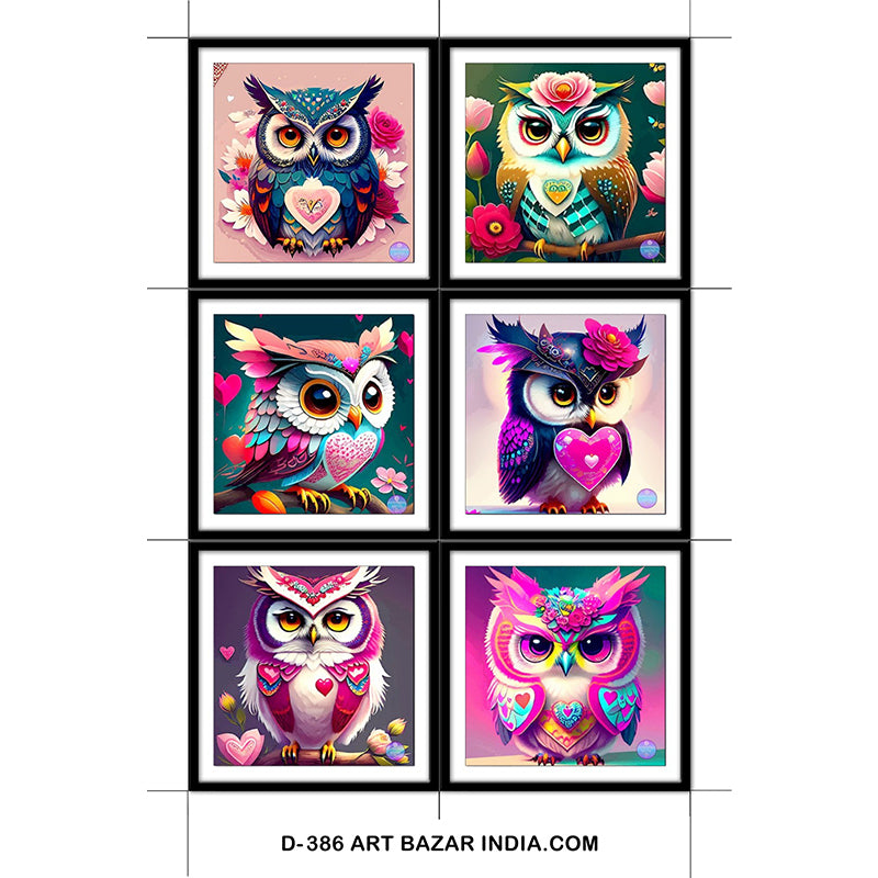 Coaster - Owl Gaze Coaster - Set Of Six