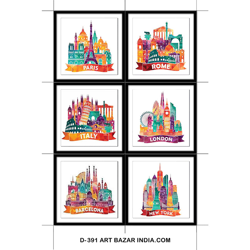 Coaster - Magic City Coaster - Set Of Six