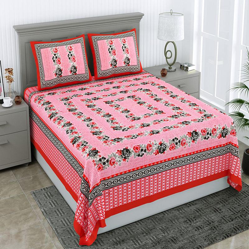 Buy Thiva Floral Bedsheet - Pink Bedsheets from Vaaree