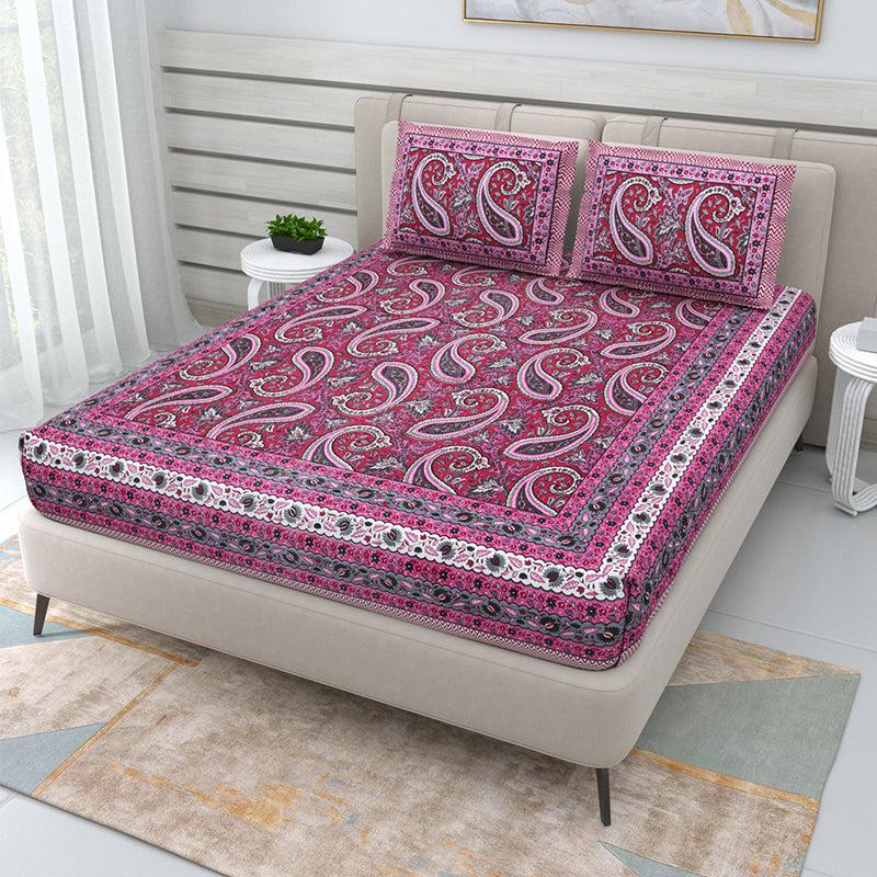 Buy Edur Ethnic Bedsheet - Purple Bedsheets from Vaaree