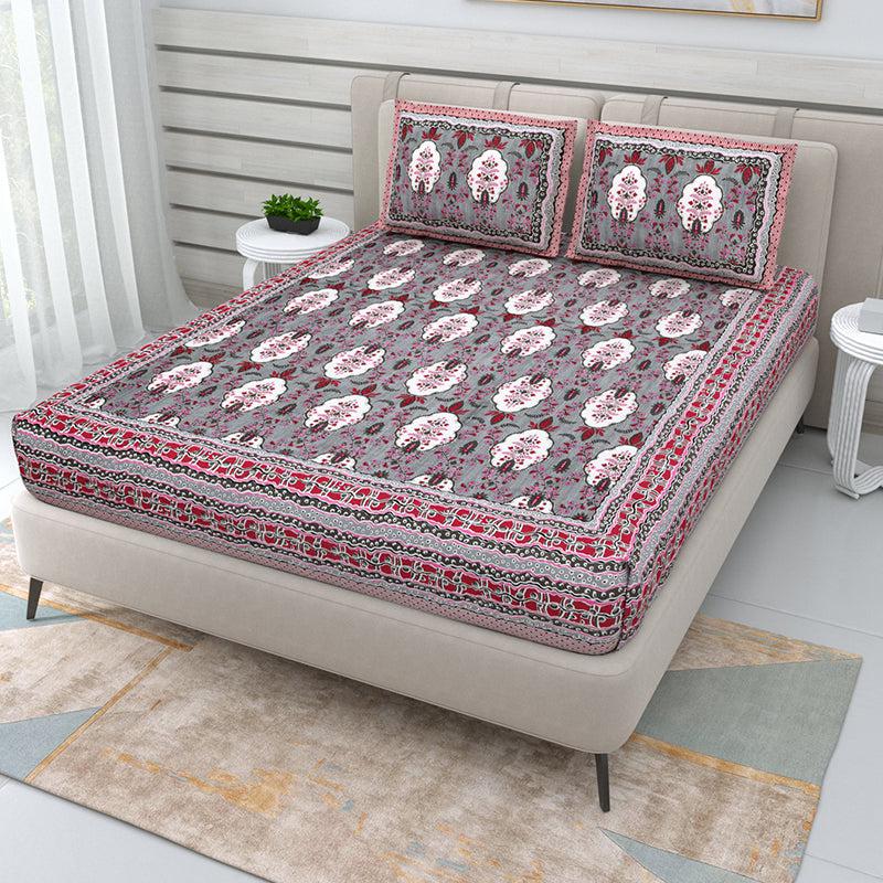 Buy Archie Ethnic Bedsheet - Red Bedsheets from Vaaree