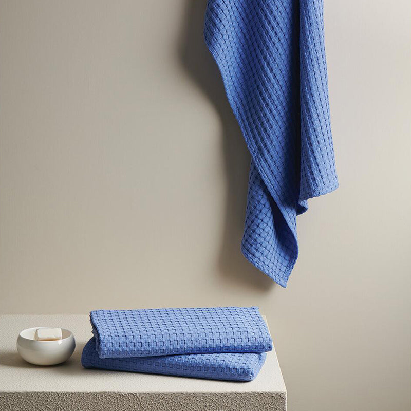 Buy Alyssa Pebble Textured Waffle Towel Combo (Cobalt) - Four Piece Set Towel Sets from Vaaree