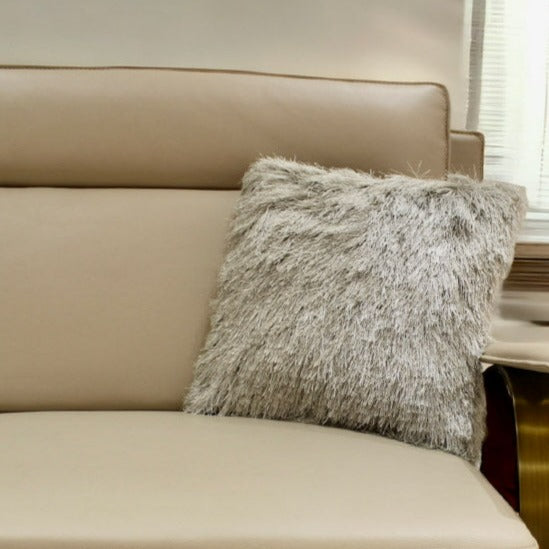 Cushion Covers - Dilra Faux Fur Cushion - Grey
