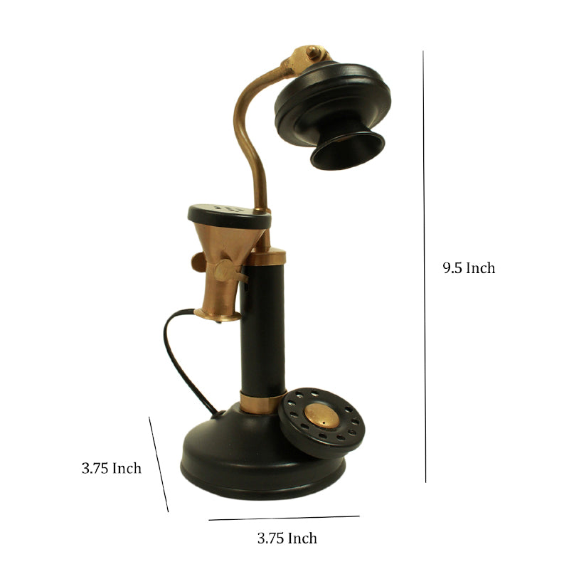 Buy Roma Antique Telephone Showpiece - Antique Gold & Black Showpieces from Vaaree