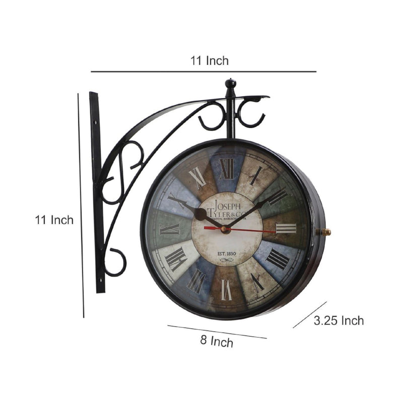 Buy Color Block Double Sided Station Clock Wall Clock from Vaaree