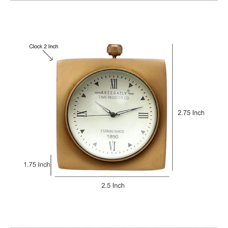 Buy Ottoma Brass Table Clock Table Clock from Vaaree