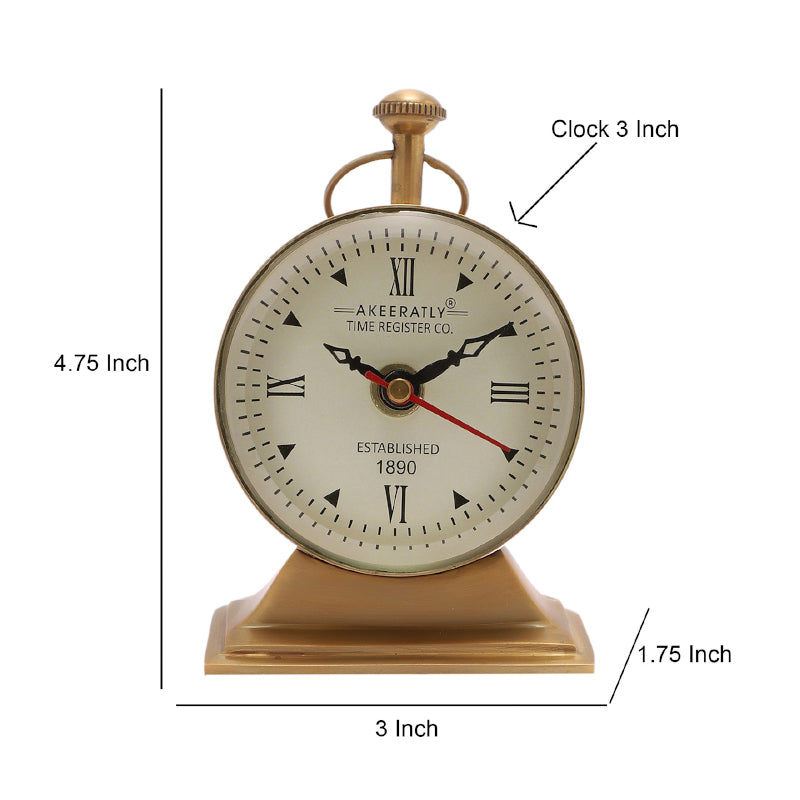 Buy Ocato Brass Table Clock Table Clock from Vaaree