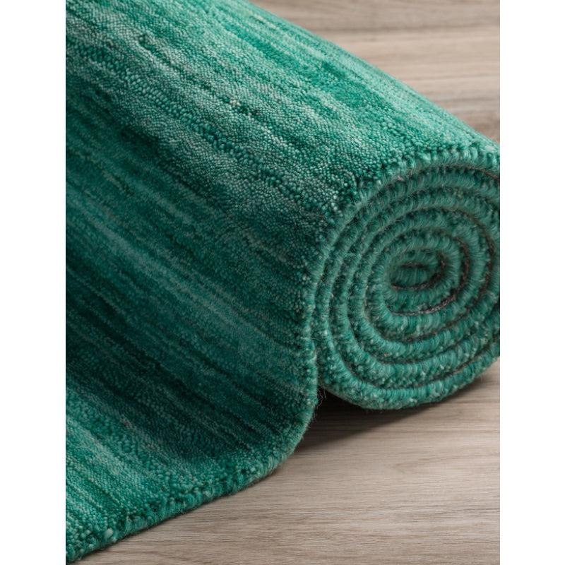 Buy Aylin Hand Woven Rug - Cobalt Green Rugs from Vaaree