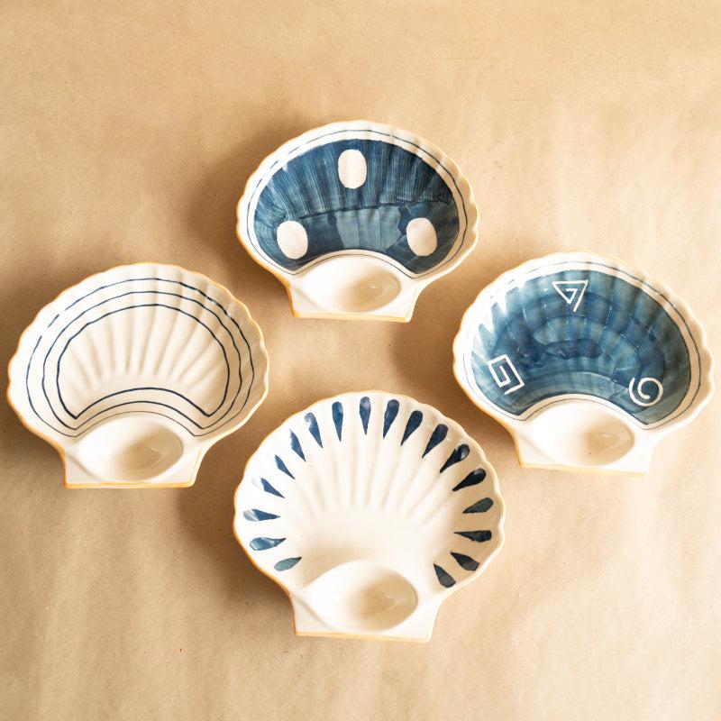 Platter - Sea Shell Serve Platter - Set Of Four