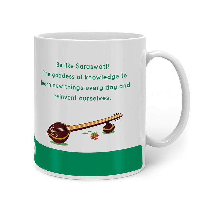 Buy Whimsy Cute Saraswati Mug - 300 ML Mug from Vaaree