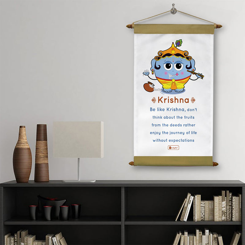 Buy Whimsy Cute Krishna Motivational Wall Accent Wall Accents from Vaaree