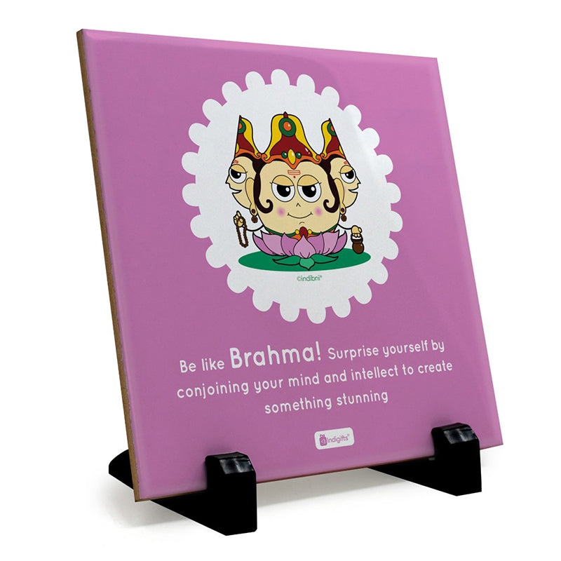 Buy Whimsy Cute Brahma Motivational Showpiece Showpiece from Vaaree