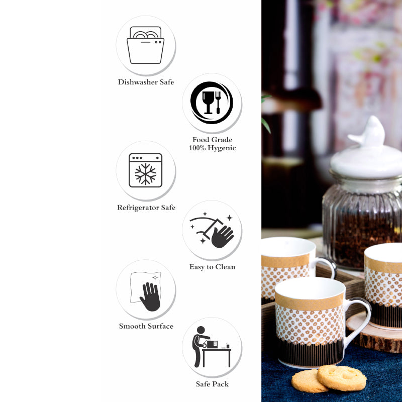 Buy Giselle Charm Mug (210 ML) - Set Of Six Mug & Tea Cup from Vaaree