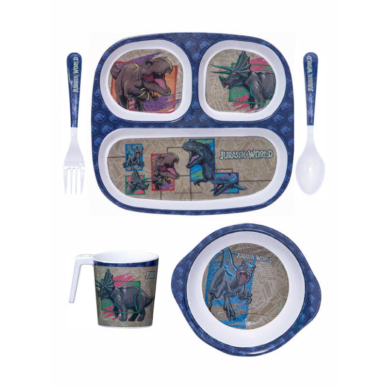 Buy Jurrasic World Kids Dining Set - Five Piece Set Kids Dinner Set from Vaaree