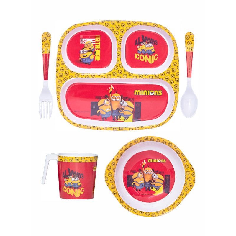 Buy Minion Magic Kids Dining Set - Five Piece Set Kids Dinner Set from Vaaree