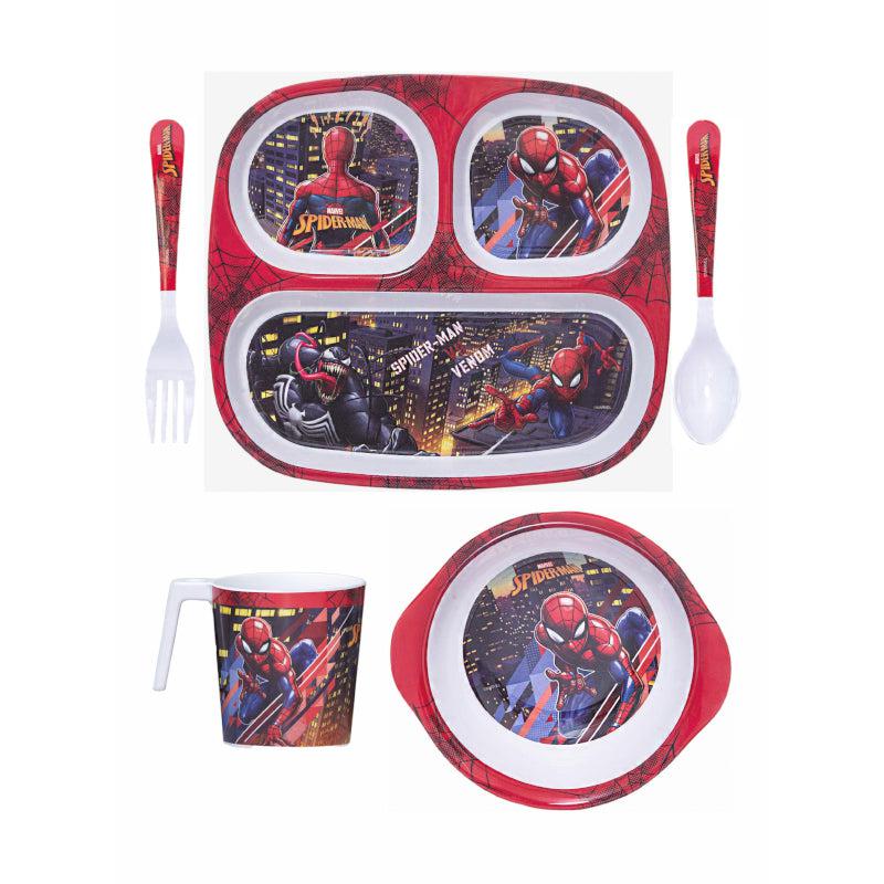 Buy Spiderman Call Kids Dining Set - Five Piece Set Kids Dinner Set from Vaaree