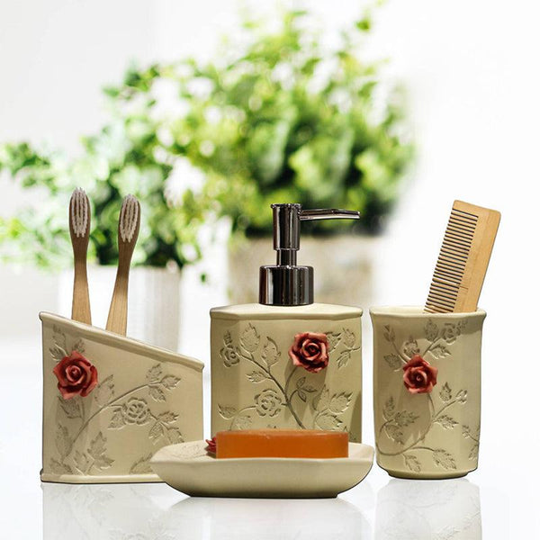 Buy Leva Florae Bathroom Set Accessories & Sets from Vaaree