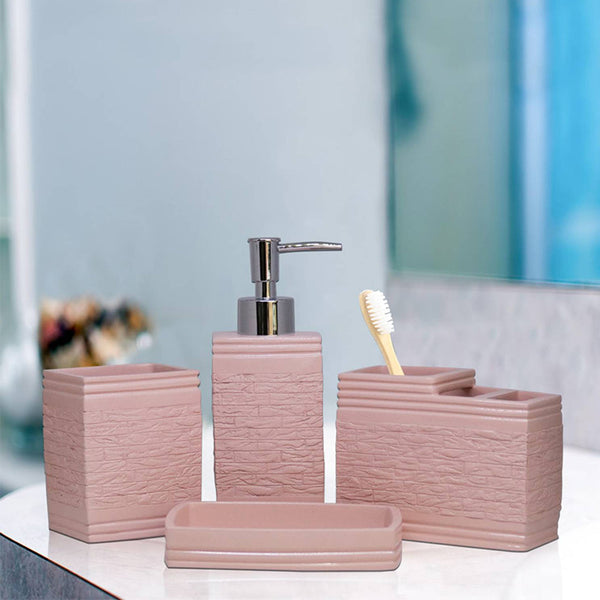 Buy Amgo Bathroom Set - Pink Accessories & Sets from Vaaree