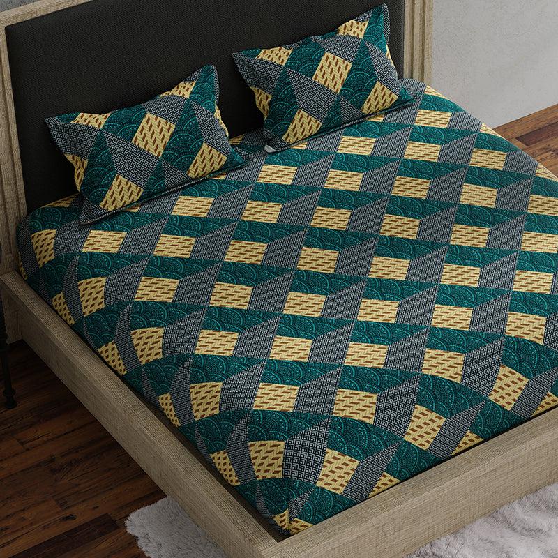 Buy Aaron Geometric Bedsheet Bedsheets from Vaaree