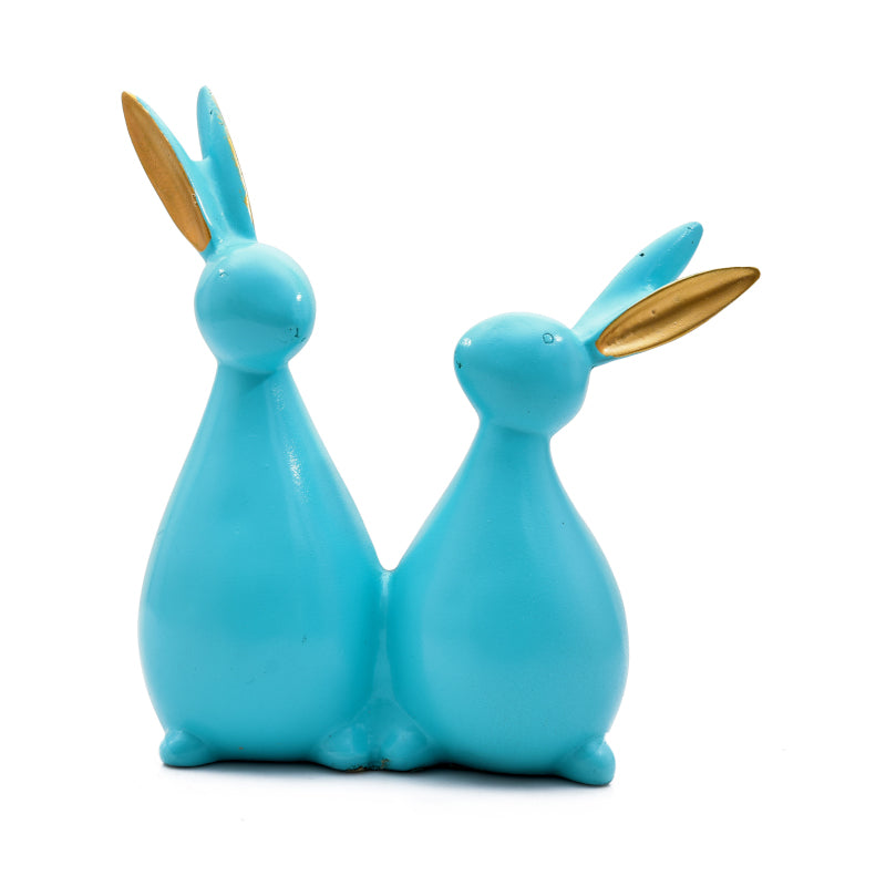 Buy Quirk Bunny Showpiece - Blue Showpieces from Vaaree