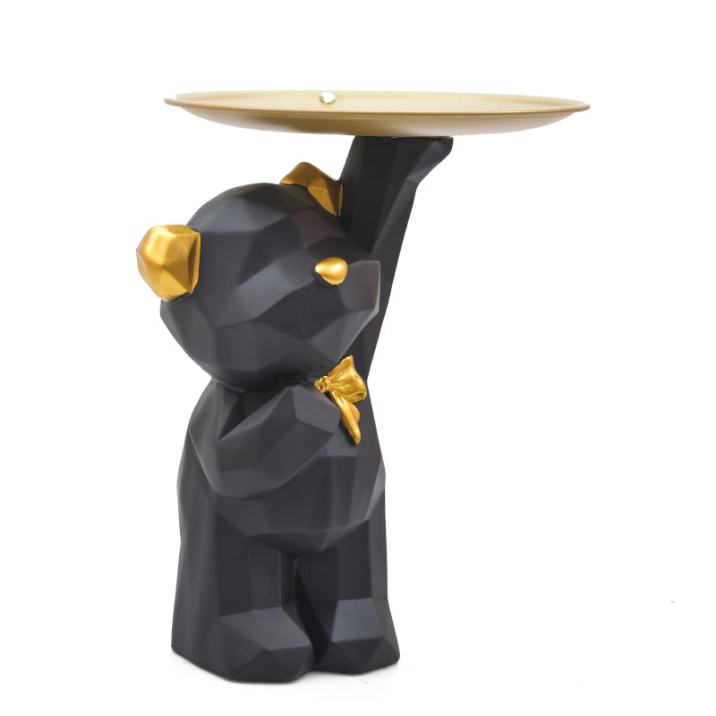 Buy Mr Teddy Shine Showpiece - Black Showpieces from Vaaree