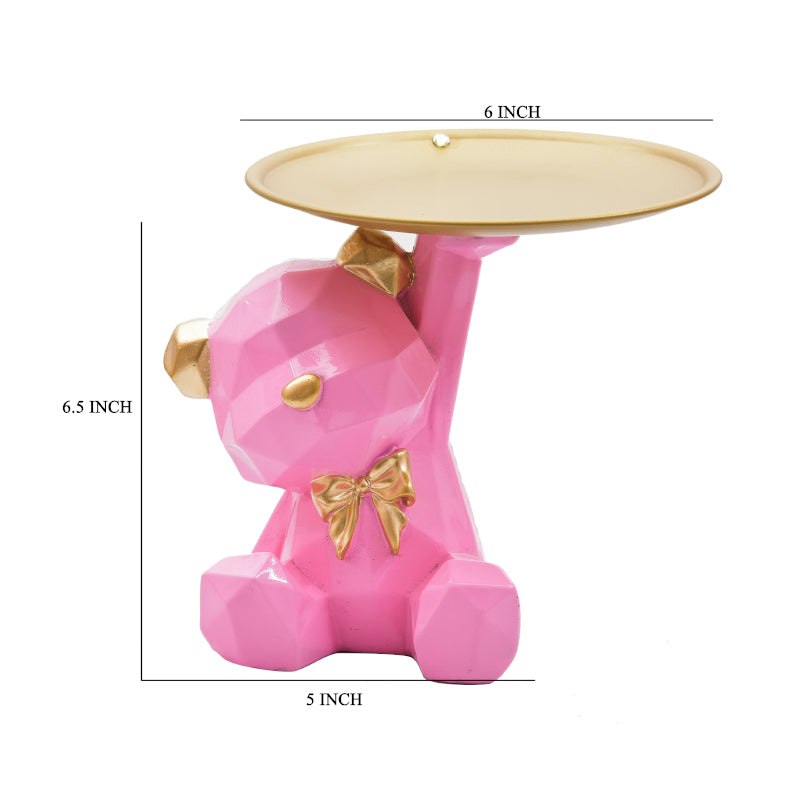 Buy Mr Teddy Showpiece - Pink Showpieces from Vaaree