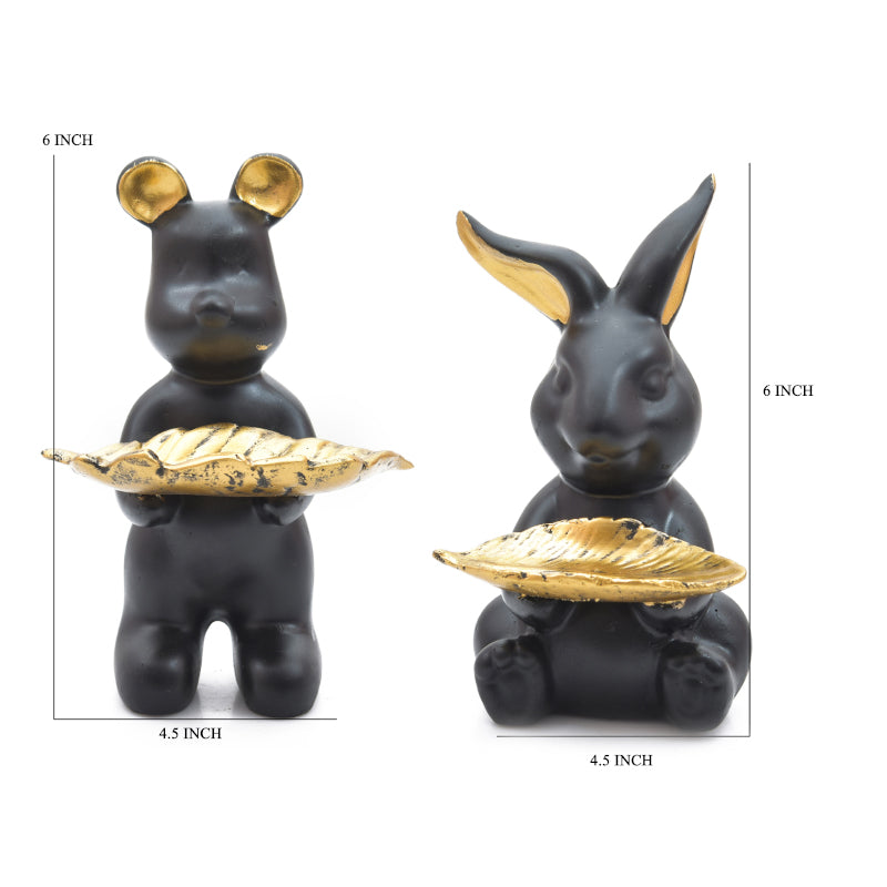 Buy Bunny Buddie Showpiece - Set Of Two Showpieces from Vaaree