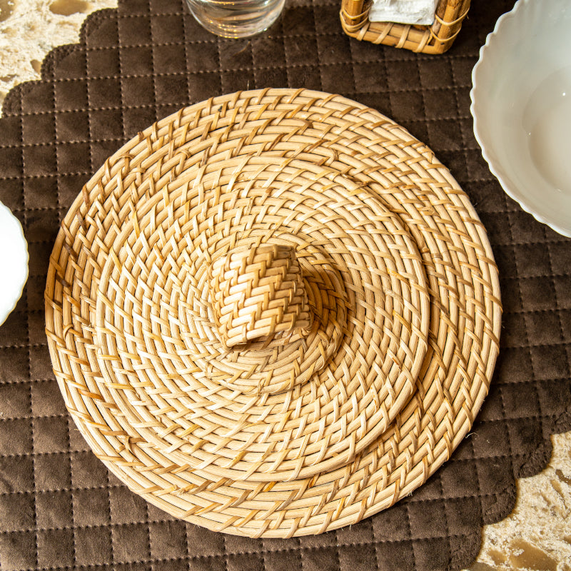 Napkin Ring - Vrita Rattan Napkin Ring - Set Of Six