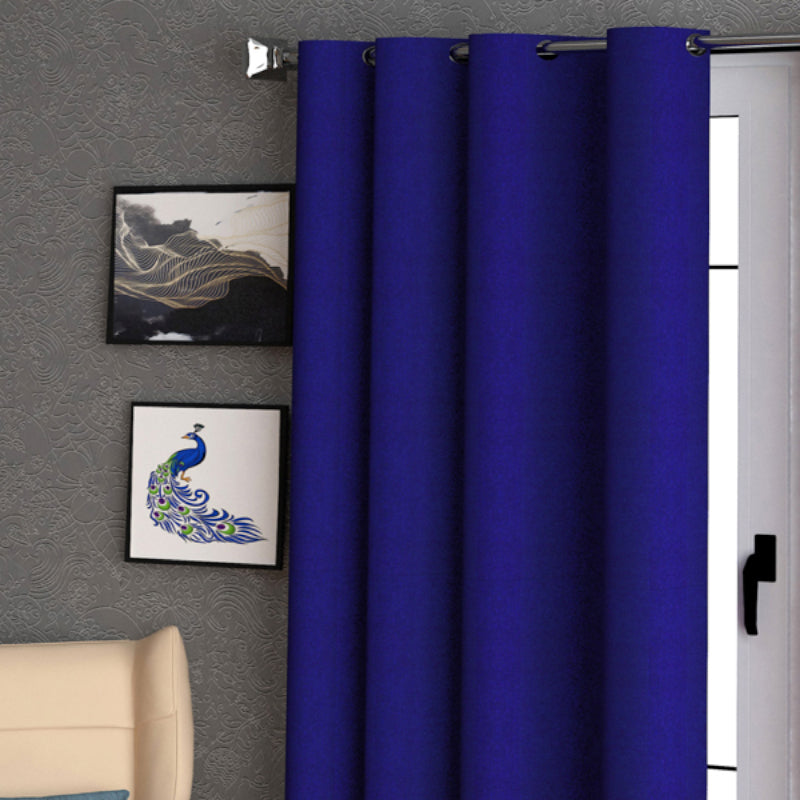 Curtains - Avaluna Solid Semi Sheer Curtain - Blue