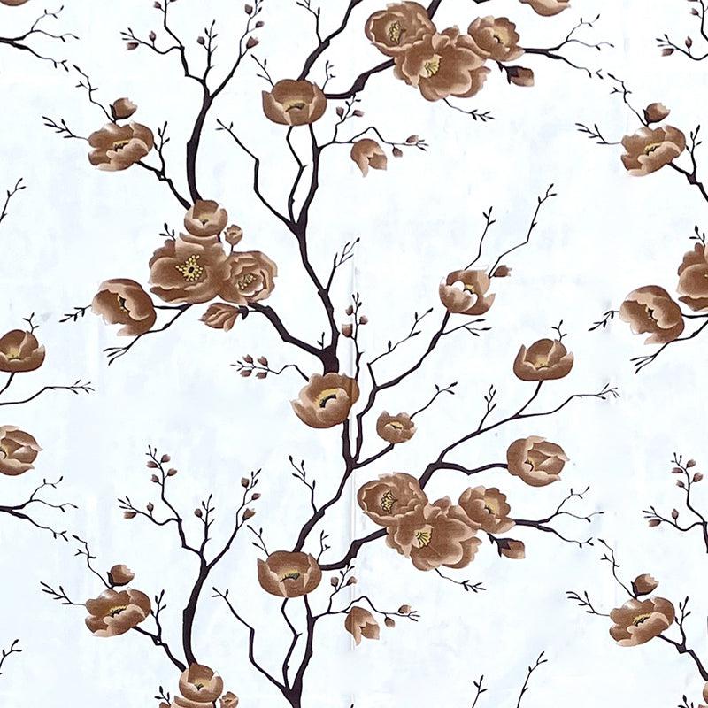 Buy Helio Floral Curtain (Brown) - Set Of Two Curtains from Vaaree