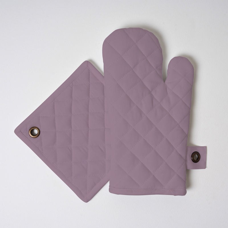 Buy Heyden Pot Holder & Glove - Lilac Purple Kitchen Linen Set from Vaaree