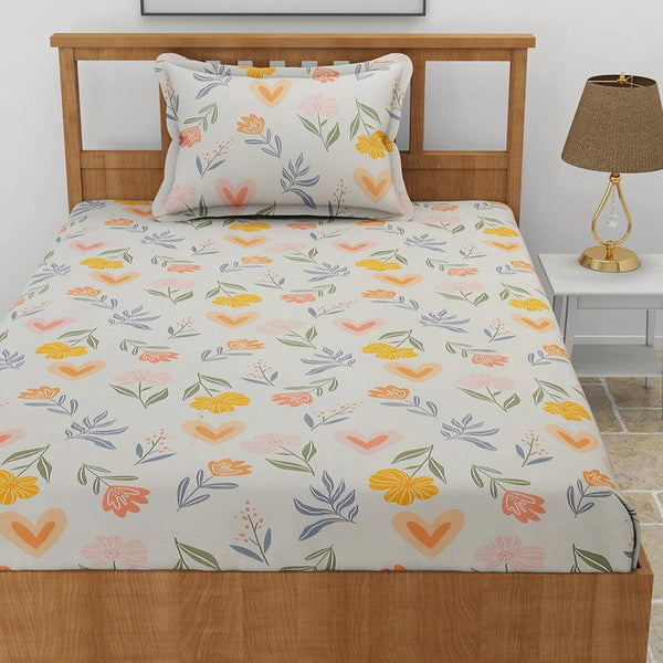 Bedsheets - Jungly Face Kids Bedsheet - Grey