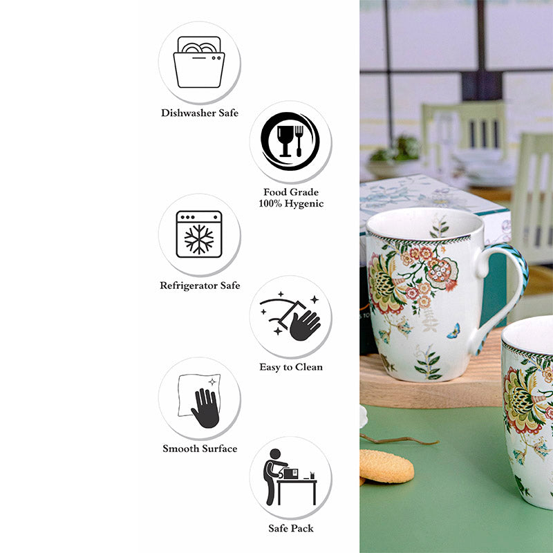 Mug & Tea Cup - Istona Ethnic Mug (320 ML) - Set Of Two