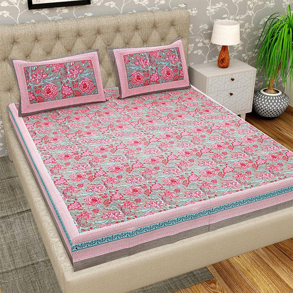 Buy Finn Floral Bedsheet - Pink Bedsheets from Vaaree