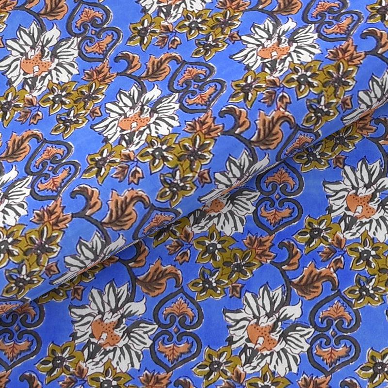 Buy Baxter Floral Bedsheet - Dark Blue Bedsheets from Vaaree