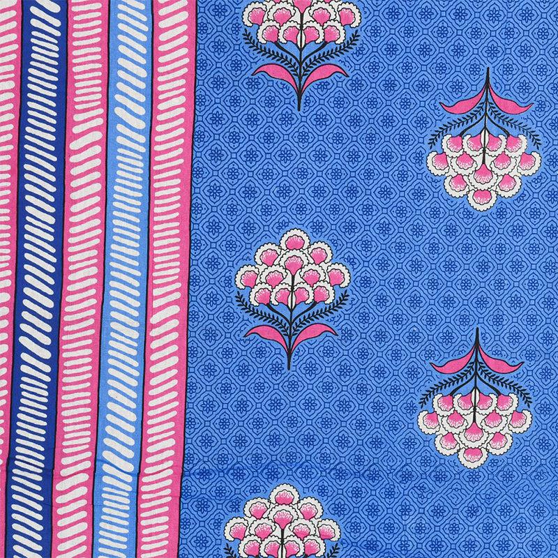 Buy Dilna Ethnic Bedsheet - Blue Bedsheets from Vaaree