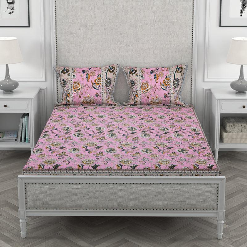 Buy Astor Floral Bedsheet - Pink Bedsheets from Vaaree