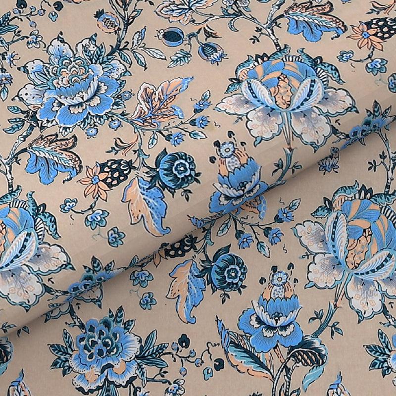 Buy Astor Floral Bedsheet - Blue & Yellow Bedsheets from Vaaree