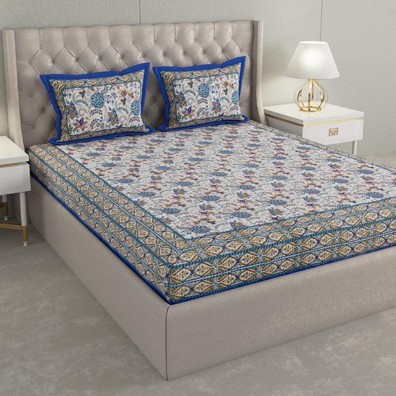 Buy Toria Mandala Bedsheet - Blue & Green Bedsheets from Vaaree