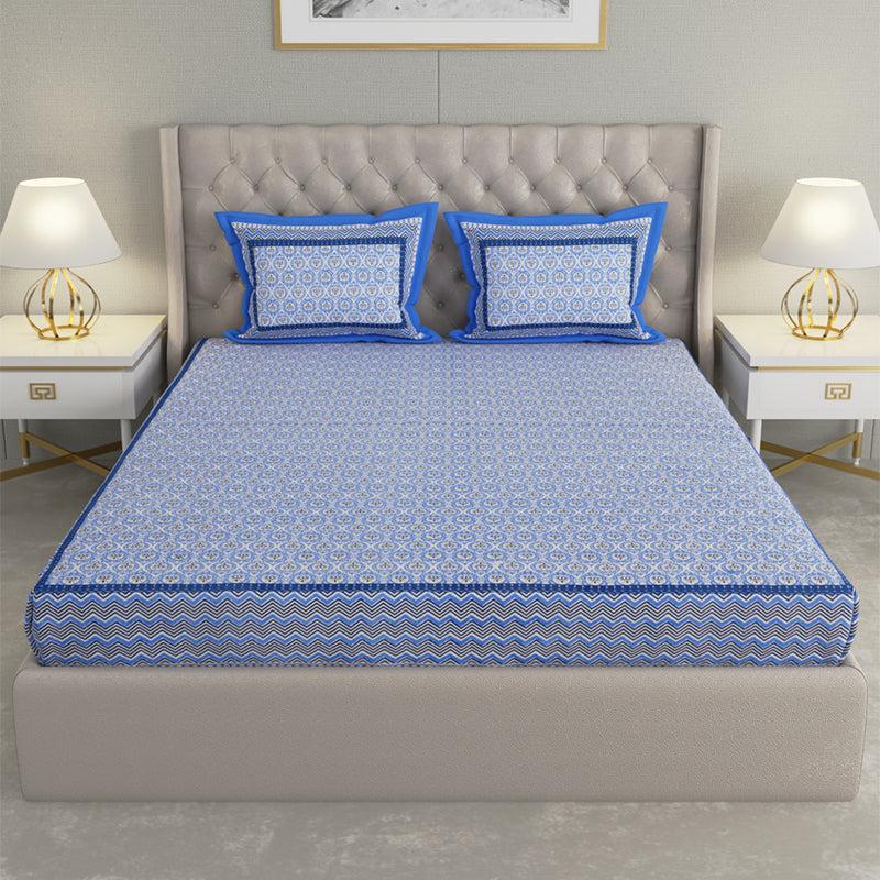 Buy Kinova Printed Bedsheet - Blue Bedsheets from Vaaree